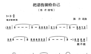 把悲伤留给自己歌词（把悲伤留给自己歌词表达的意思）