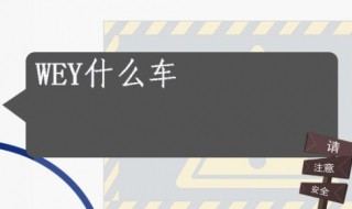 wey是什么品牌车（wey是什么品牌车vv7多少钱）