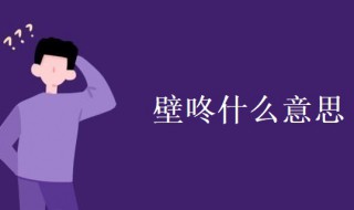 壁咚什么意思呀（壁咚啥意思呀）