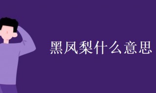 黑凤梨什么意思（黑凤梨什么意思吗）