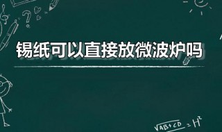 锡纸可以直接放微波炉吗（锡纸可以直接放微波炉吗视频）