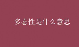 多态性是什么意思 基因多态性是什么意思