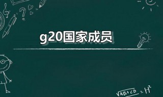 g20国家成员 g20的成员