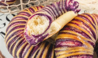 紫薯花儿面包的做法（紫薯面包的做法图片）