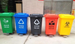 四个垃圾箱颜色 四个垃圾箱颜色标志简笔画