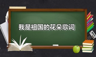 我是祖国的花朵歌词 我是祖国的花朵歌词曲谱