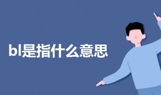 bl是指什么意思（bl表示啥意思是什么）