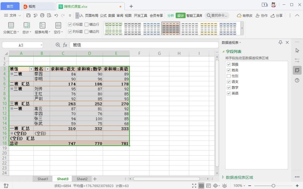 Excel数据透视表如何布局