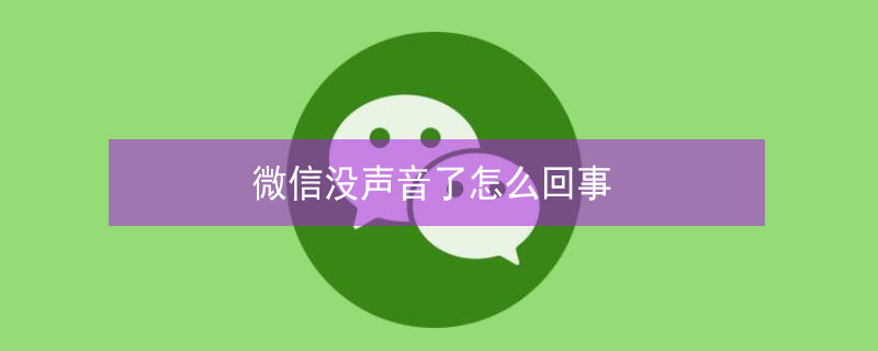 微信没声音了怎么回事