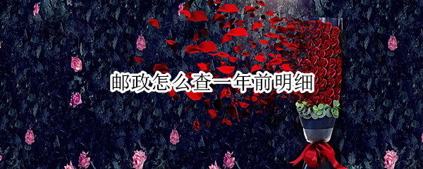 邮政怎么查一年前明细 邮政怎么查两年前明细