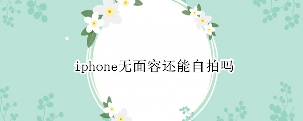 iphone无面容还能自拍吗（iphone无面容可以自拍吗?）