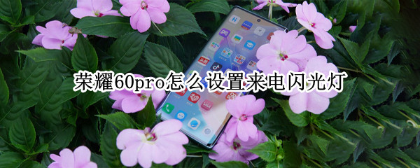 荣耀60pro怎么设置来电闪光灯（荣耀手机来电闪光灯怎么设置）