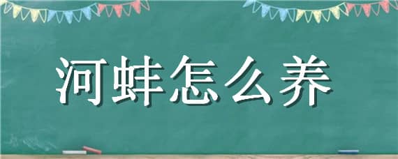 河蚌怎么养 自己在河里捡的河蚌怎么养