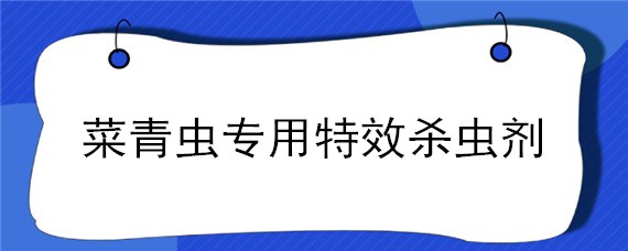 菜青虫专用特效杀虫剂 菜青虫的杀虫剂