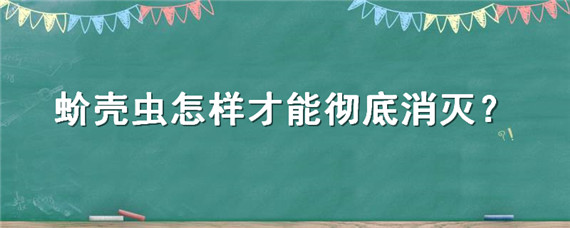 蚧壳虫怎样才能彻底消灭 蚧壳虫怎样才能彻底消灭化学成分