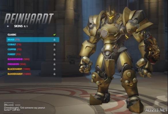 《守望先锋》莱因哈特皮肤介绍（守望先锋莱因哈特哪个皮肤手感好）