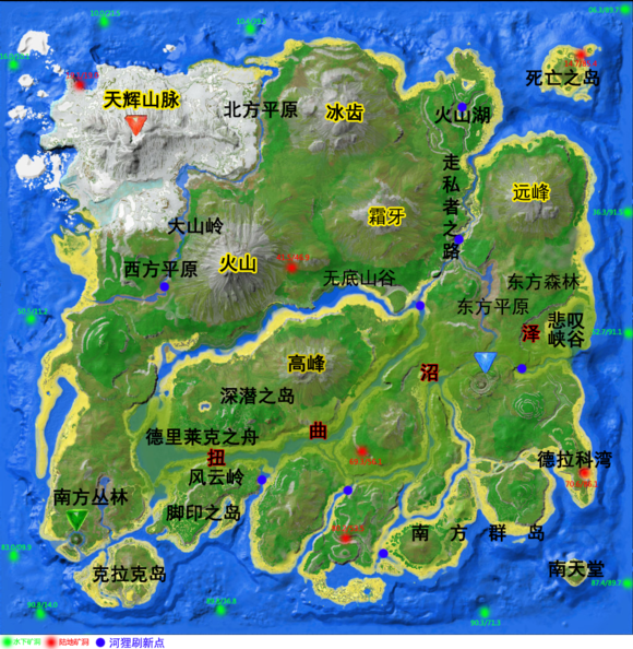 《方舟：生存进化》新地图一览 方舟生存进化官方地图有哪些