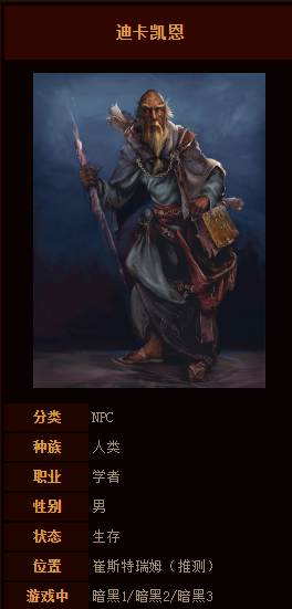 《暗黑破坏神3:夺魂之镰》NPC人物介绍一览 迪卡凯恩
