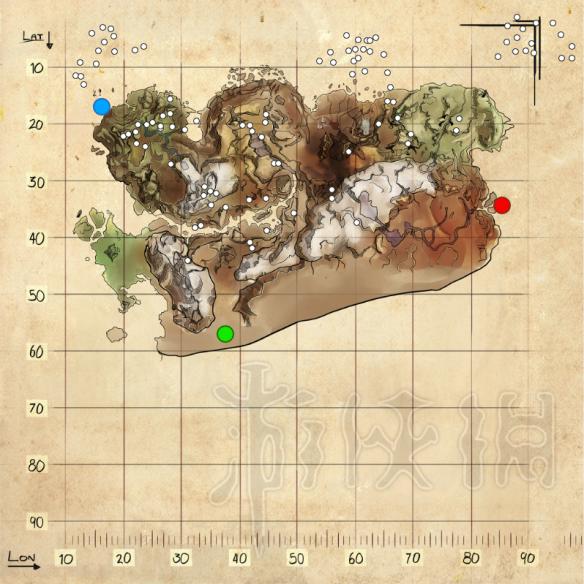 方舟生存进化仙境传说地图全资源点分布图示详解 金属