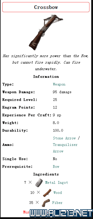 《方舟:生存进化》远程武器伤害测试解析弓弩伤害数据