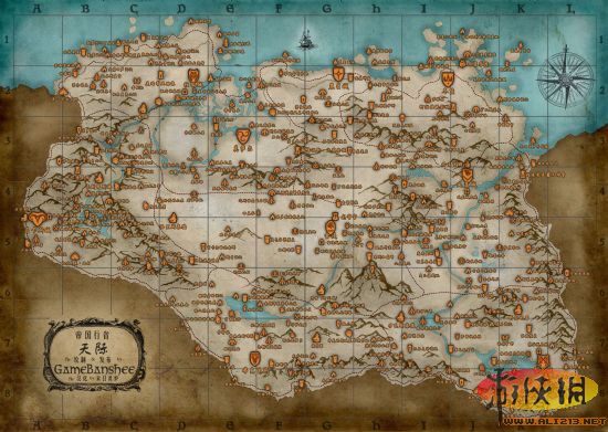 《上古卷轴5》各地点详细位置地图 上古卷轴5全地图详解