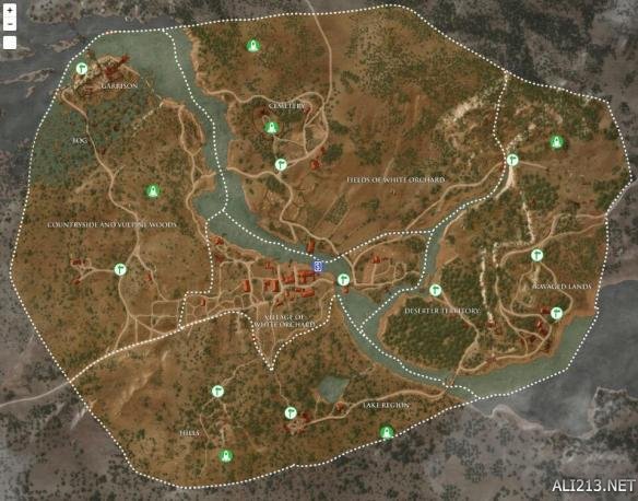 《巫师3:狂猎》所有魔力之所、昆特牌玩家和销售卡牌的旅行者的位置图一览