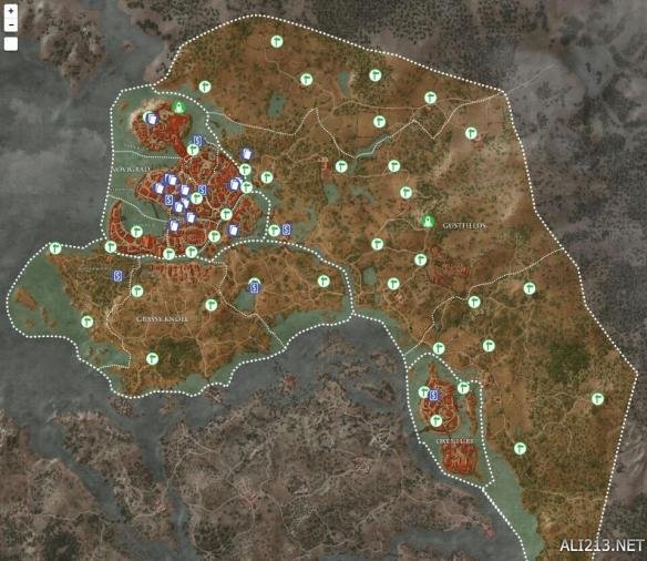 《巫师3:狂猎》所有魔力之所、昆特牌玩家和销售卡牌的旅行者的位置图一览