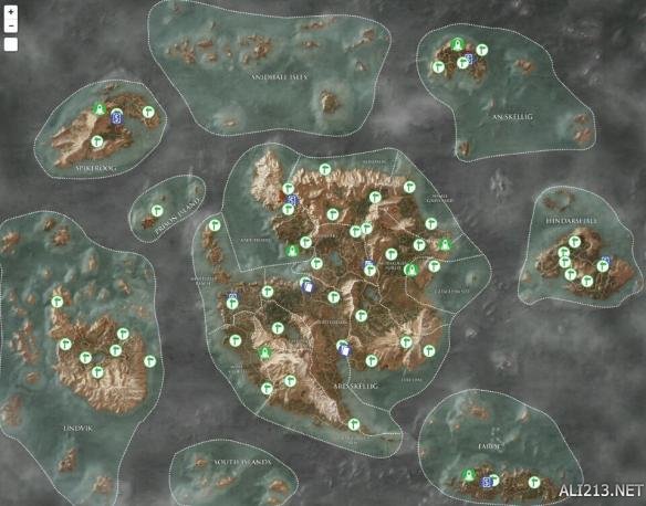 《巫师3:狂猎》所有魔力之所、昆特牌玩家和销售卡牌的旅行者的位置图一览