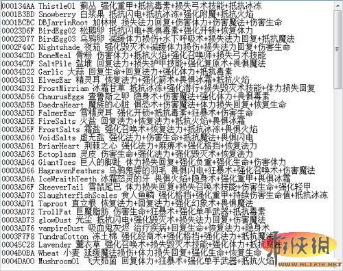 《上古卷轴5：天际》炼金中英对照 上古卷轴5:天际 炼金材料图文详解