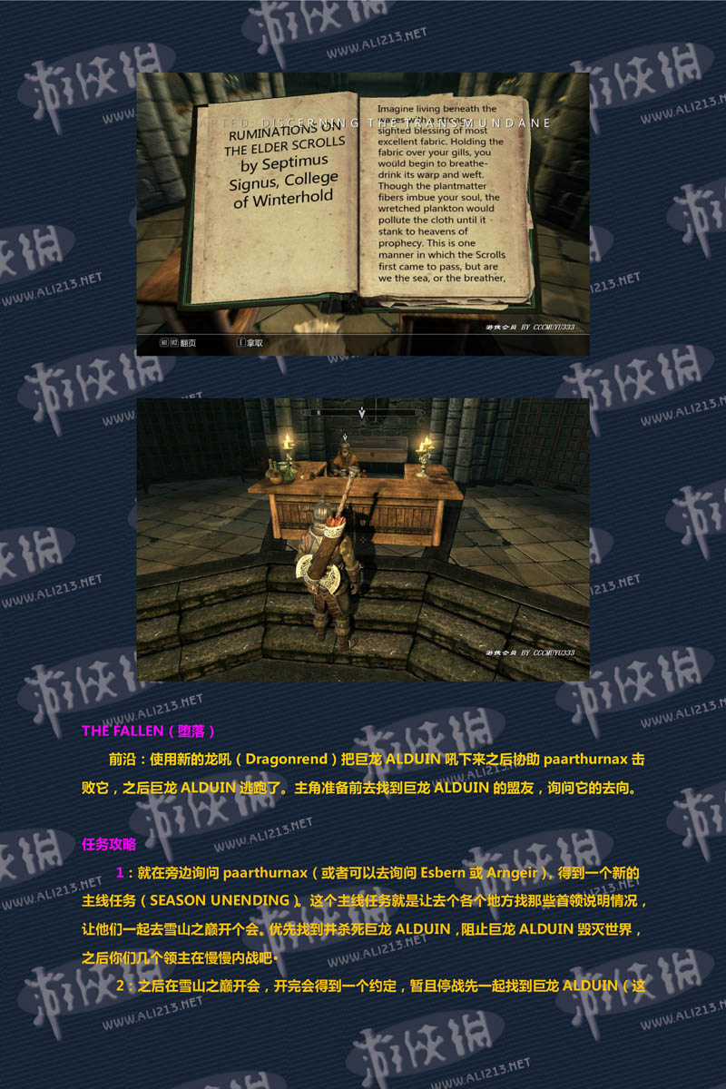 《上古卷轴5：天际》强档攻略