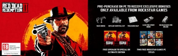 荒野大镖客2pc预购奖励是什么 荒野大镖客2pc终极版奖励有哪些