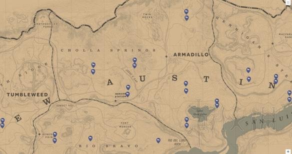 荒野大镖客2收集地图全汇总 荒野大镖客2收集地图大全 总览/帮派成员坟墓/传奇动物位置