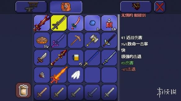 泰拉瑞亚pe版本各武器极限伤害汇总 pe版本武器伤害上限一览 木剑