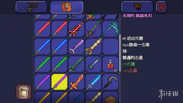 泰拉瑞亚pe版本各武器极限伤害汇总 pe版本武器伤害上限一览 木剑