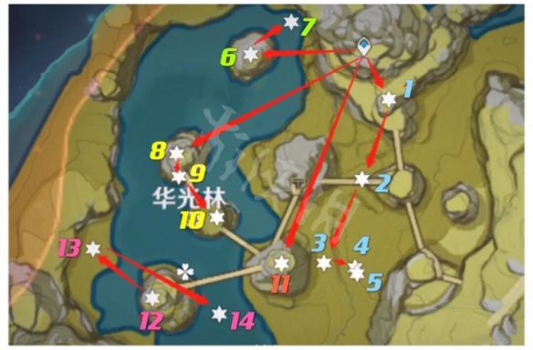 原神逐月符有多少个 原神磐岩之路逐月符位置介绍