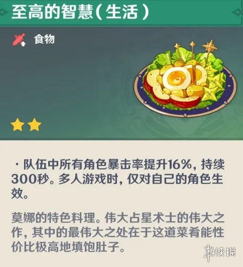 原神角色特殊料理有什么 原神角色特殊食物一览