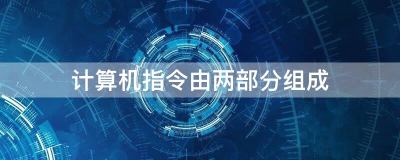 计算机指令由两部分组成