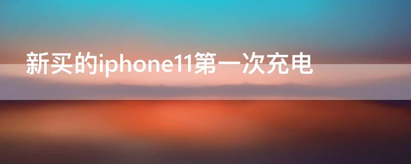 新买的iPhone11第一次充电