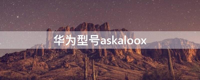 华为型号askaloox