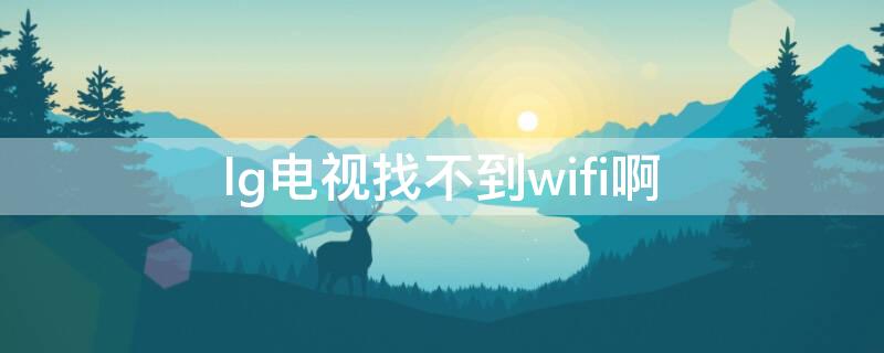 lg电视找不到wifi啊