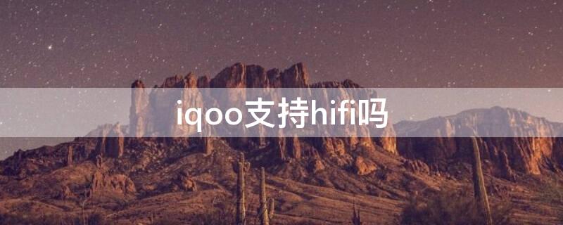 iqoo支持hifi吗