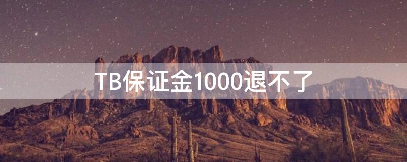 TB保证金1000退不了