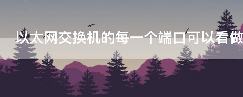 以太网交换机的每一个端口可以看做