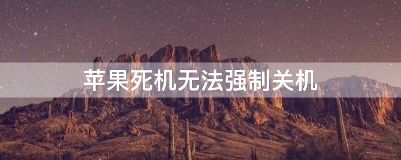 iPhone死机无法强制关机