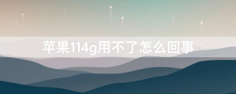 iPhone114g用不了怎么回事
