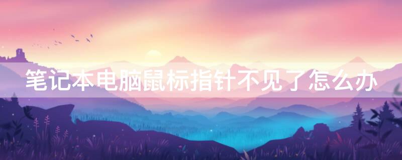 笔记本电脑鼠标指针不见了怎么办