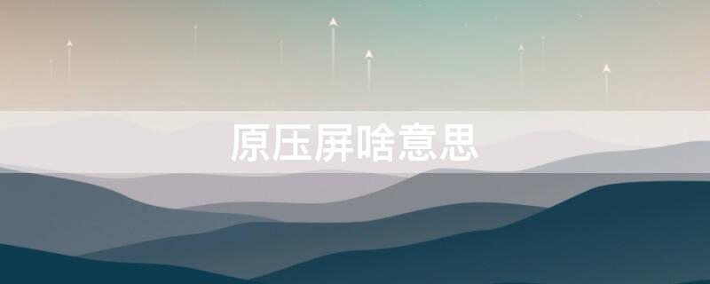 原压屏啥意思