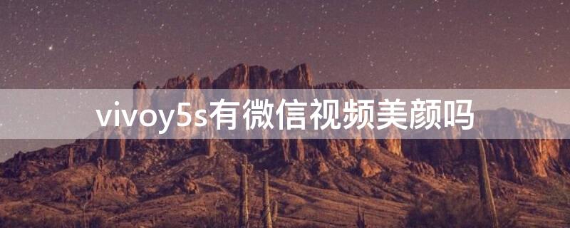 vivoy5s有微信视频美颜吗