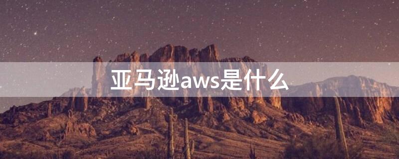亚马逊aws是什么