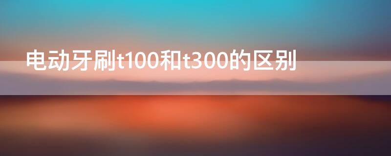 电动牙刷t100和t300的区别